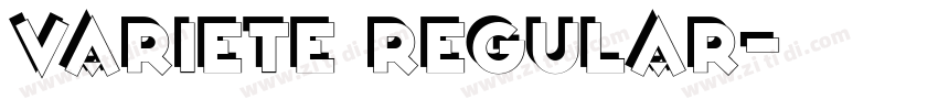 variete regular字体转换